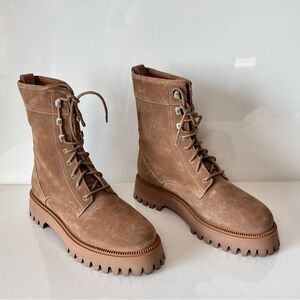 Saint G Anastasia Lace Up High Ankle Boots